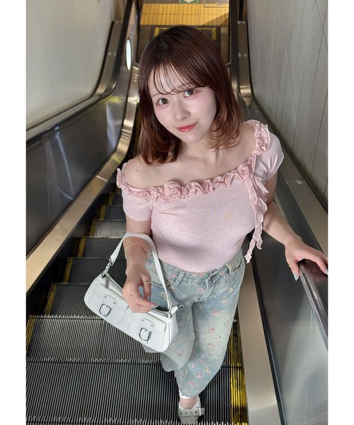 frunco（フランコ）の「ローズフリルTシャツ（Tシャツ/カットソー・レディース・ホワイト/ピンク/ブルー/グレー・FREE）」の20枚目の写真