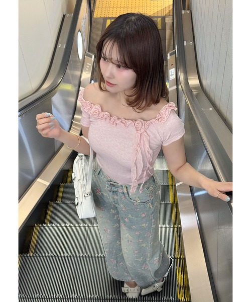 frunco（フランコ）の「ローズフリルTシャツ（Tシャツ/カットソー・レディース・ホワイト/ピンク/ブルー/グレー・FREE）」の21枚目の写真