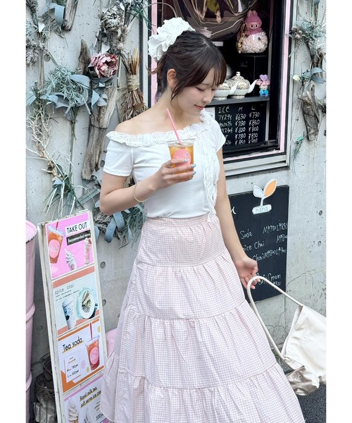 frunco（フランコ）の「ローズフリルTシャツ（Tシャツ/カットソー・レディース・ホワイト/ピンク/ブルー/グレー・FREE）」の11枚目の写真