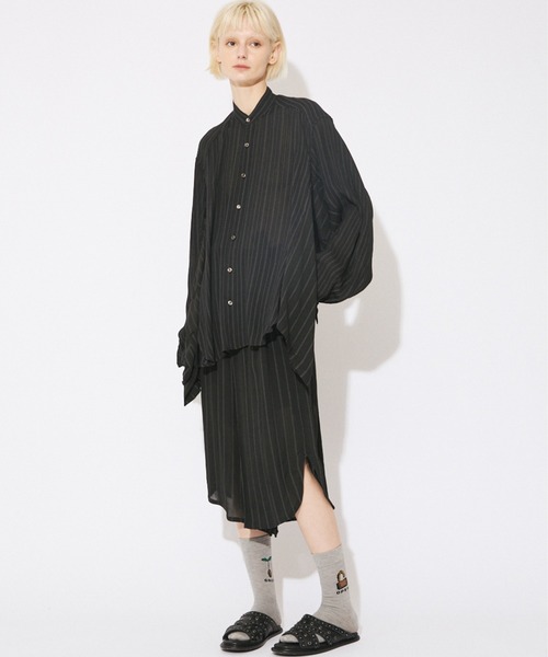 beautiful people（ビューティフルピープル）の「sock a trois HEART（ソックス/靴下・レディース・アイボリー/チャコールグレー・LARGE/MEDIUM）」の7枚目の写真