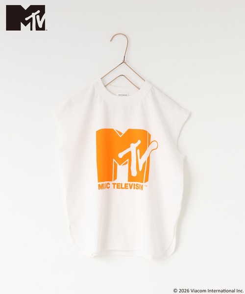 LOWRYS FARM(ローリーズファーム)の「MTVプリントタンクトップ 668996(Tシャツ/カットソー・キッズ・ピンク系その他/オフホワイト/ブラック・130cm/110cm/150cm/140cm/120cm)」の2枚目の写真