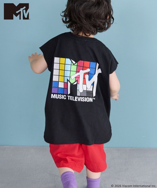 LOWRYS FARM(ローリーズファーム)の「MTVプリントタンクトップ 668996(Tシャツ/カットソー・キッズ・ピンク系その他/オフホワイト/ブラック・130cm/110cm/150cm/140cm/120cm)」の3枚目の写真