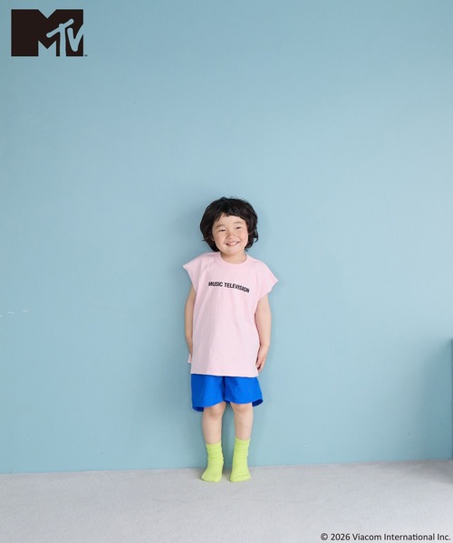 LOWRYS FARM(ローリーズファーム)の「MTVプリントタンクトップ 668996(Tシャツ/カットソー・キッズ・ピンク系その他/オフホワイト/ブラック・130cm/110cm/150cm/140cm/120cm)」の4枚目の写真