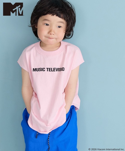 LOWRYS FARM(ローリーズファーム)の「MTVプリントタンクトップ 668996(Tシャツ/カットソー・キッズ・ピンク系その他/オフホワイト/ブラック・130cm/110cm/150cm/140cm/120cm)」の6枚目の写真