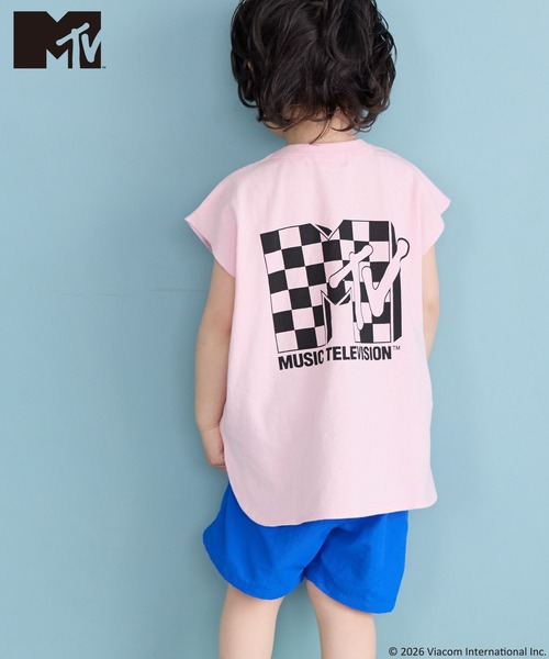LOWRYS FARM(ローリーズファーム)の「MTVプリントタンクトップ 668996(Tシャツ/カットソー・キッズ・ピンク系その他/オフホワイト/ブラック・130cm/110cm/150cm/140cm/120cm)」の7枚目の写真