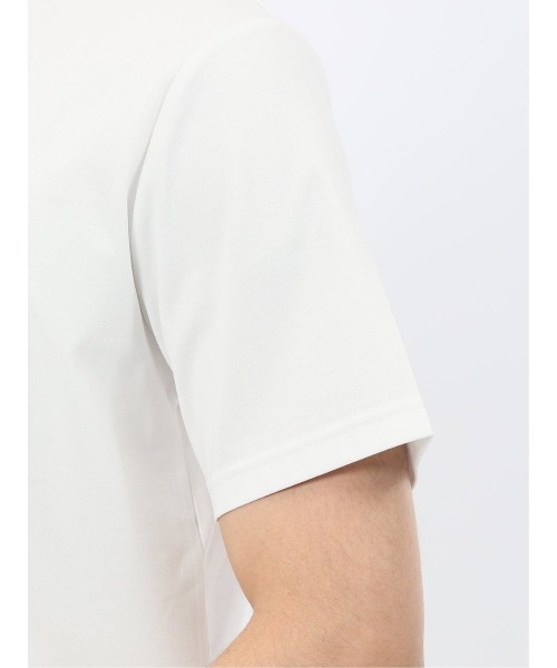 TAKA-Q(タカキュー)の「Tシャツ メンズ 半袖 ストレッチ 接触冷感 抗菌防臭 UV 綿 コットン 無地 シルケット スムス スロープネック ドレスT(Tシャツ/カットソー・メンズ・ホワイト・S/MEDIUM/LARGE/X-LARGE)」の11枚目の写真