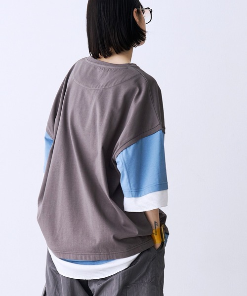 SeeSew（シーソー）の「【UNISEX】THREE LAYER TEE/スリーレイヤードTシャツ（Tシャツ/カットソー・メンズ・グレー/ブルー/ブラック・M/L）」の22枚目の写真