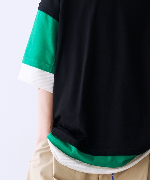 SeeSew（シーソー）の「【UNISEX】THREE LAYER TEE/スリーレイヤードTシャツ（Tシャツ/カットソー・メンズ・グレー/ブルー/ブラック・M/L）」の10枚目の写真