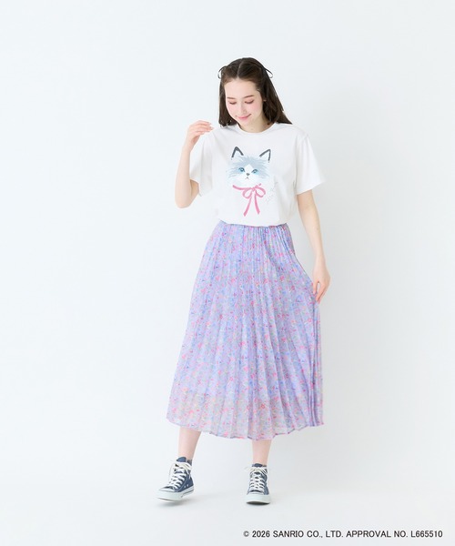 Jolly Poupee(ジョリープッペ)の「ネコプリント半袖Tシャツ(Tシャツ/カットソー・レディース・ブラック/オフホワイト/ピンク・42/46/38)」の11枚目の写真