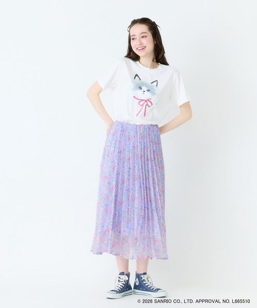 Jolly Poupee(ジョリープッペ)の「ネコプリント半袖Tシャツ(Tシャツ/カットソー・レディース・ブラック/オフホワイト/ピンク・42/46/38)」の12枚目の写真