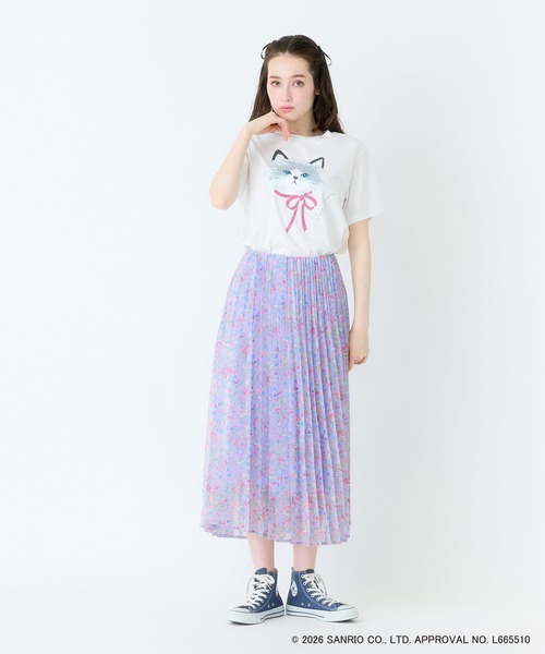 Jolly Poupee(ジョリープッペ)の「ネコプリント半袖Tシャツ(Tシャツ/カットソー・レディース・ブラック/オフホワイト/ピンク・42/46/38)」の13枚目の写真