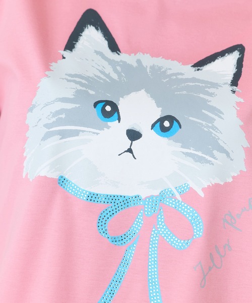 Jolly Poupee(ジョリープッペ)の「ネコプリント半袖Tシャツ(Tシャツ/カットソー・レディース・ブラック/オフホワイト/ピンク・42/46/38)」の18枚目の写真