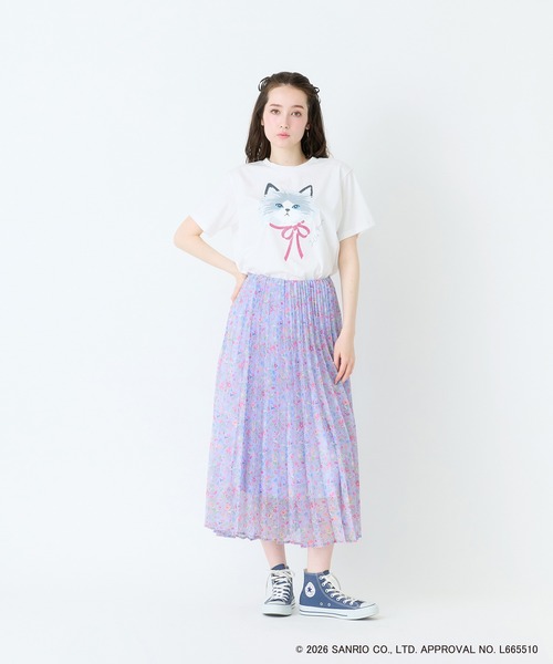 Jolly Poupee(ジョリープッペ)の「ネコプリント半袖Tシャツ(Tシャツ/カットソー・レディース・ブラック/オフホワイト/ピンク・42/46/38)」の10枚目の写真