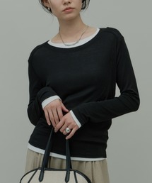 Stretch Boatneck Long T / ストレッチボートネックロングTEE