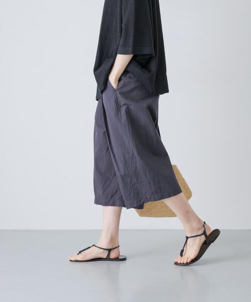 かぐれ(カグレ)の「ハイカウントコットンハーフパンツ(その他パンツ・レディース・チャコールグレー/ライトグレー・FREE)」の1枚目の写真
