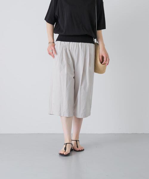 かぐれ(カグレ)の「ハイカウントコットンハーフパンツ(その他パンツ・レディース・チャコールグレー/ライトグレー・FREE)」の6枚目の写真