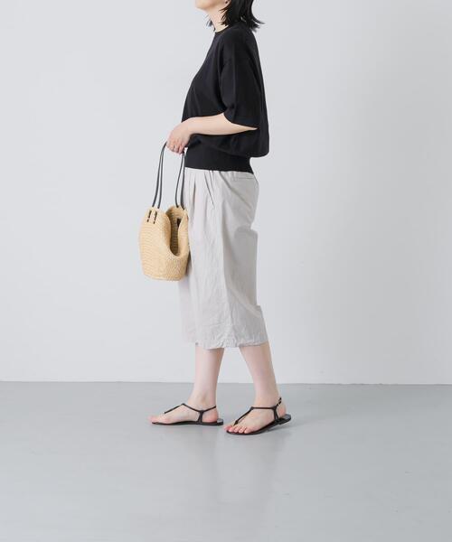 かぐれ(カグレ)の「ハイカウントコットンハーフパンツ(その他パンツ・レディース・チャコールグレー/ライトグレー・FREE)」の8枚目の写真