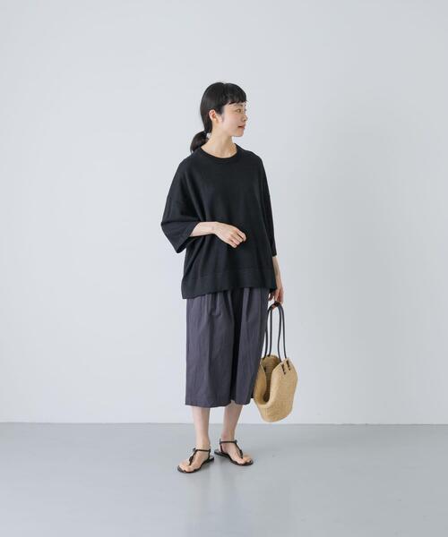 かぐれ(カグレ)の「ハイカウントコットンハーフパンツ(その他パンツ・レディース・チャコールグレー/ライトグレー・FREE)」の22枚目の写真