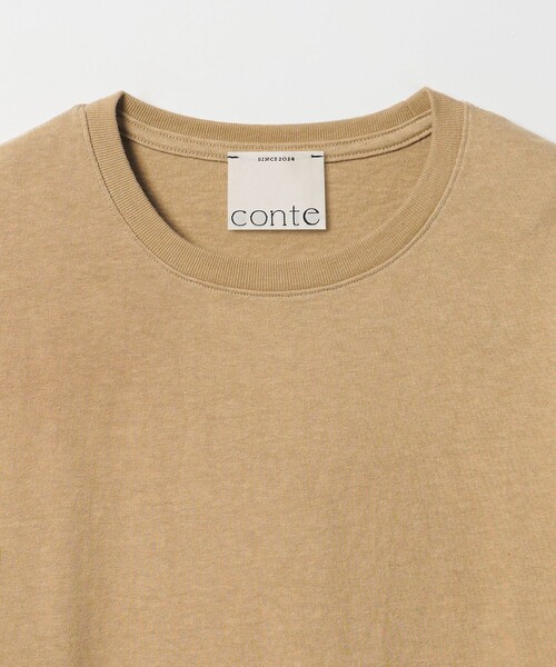 conte(コンテ)の「<conte>ビッグ クルーネックTシャツ(Tシャツ/カットソー・レディース・ベージュ/ダークブラウン/ホワイト・FREE)」の8枚目の写真