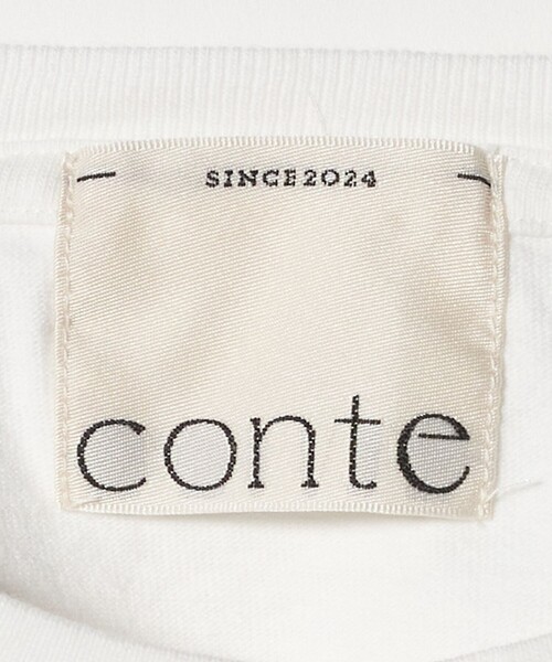 conte(コンテ)の「<conte>ビッグ クルーネックTシャツ(Tシャツ/カットソー・レディース・ベージュ/ダークブラウン/ホワイト・FREE)」の14枚目の写真