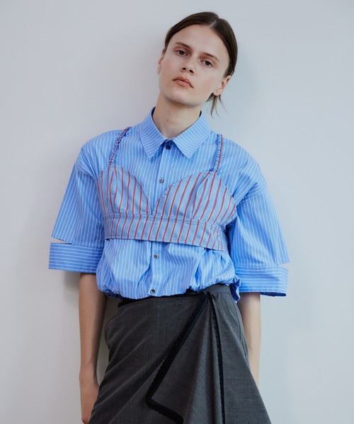 MAISON SPECIAL(メゾンスペシャル)の「Checkered Short Bice/チェックショートビスチェ(チュニック・レディース・ブルー/パープル/グリーン・FREE)」の18枚目の写真