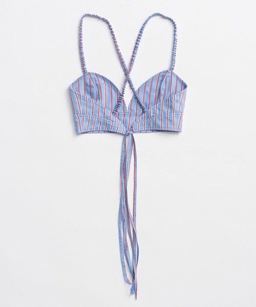 MAISON SPECIAL(メゾンスペシャル)の「Checkered Short Bice/チェックショートビスチェ(チュニック・レディース・ブルー/パープル/グリーン・FREE)」の6枚目の写真