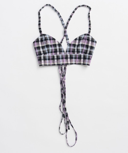 MAISON SPECIAL チェック柄ビスチェ 2026Summer PRE-ORDER】Checkered Short Bice/チェックショート