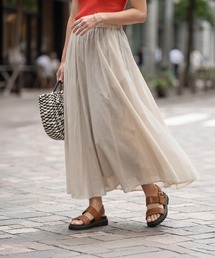 【LUXE】綿ローンギャザーロングスカート