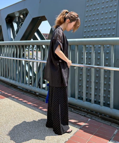 ISOOK（アイスー）の「【ISOOK / アイスー】シアーハーフスリーブジャケット / 半袖 テーラードジャケット オーバーサイズ ビッグシルエット ルーズ丈 シアートップス シースルー 羽織り ZOZOTOWN限定（テーラードジャケット・レディース・ブラウン/アイボリー/ブラック・FREE）」の19枚目の写真