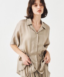 セール】シャーリングハーフスリーブTOP（Tシャツ/カットソー