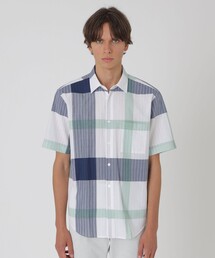 BLACK LABEL CRESTBRIDGE | パナマサッカーチェックハーフスリーブシャツ(シャツ/ブラウス)