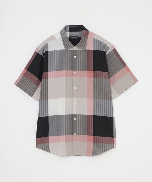 BLACK LABEL CRESTBRIDGE(ブラックレーベル・クレストブリッジ)の「パナマサッカーチェックハーフスリーブシャツ(シャツ/ブラウス・メンズ・オフホワイト/ネイビー/ベージュ系その他2・XL/L/M/S)」の13枚目の写真