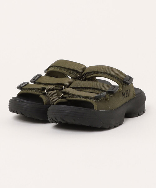 MEI(メイ)の「【MEI メイ】TRIPLE STRAP SANDAL ボリュームソール ベルト スポーツサンダル 軽量 厚底 EVAソール / Lady’s(サンダル・レディース・オリーブ/グレー/ブラック/ブラウン・M/L/S)」の4枚目の写真