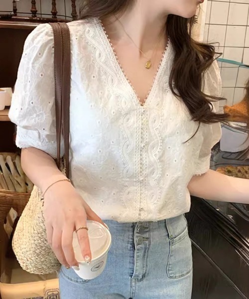 Катвокр V‑neck пайфслрив блуз