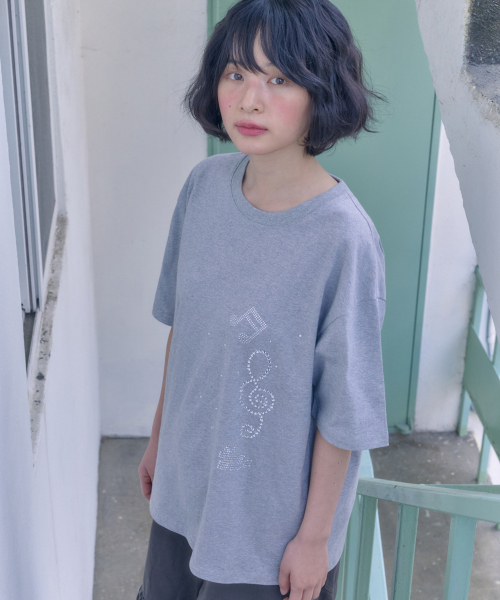 ambler(エムブラー)の「クリスタルクレフホットフィックス 半袖Tシャツ AS1318 (メランジ)(Tシャツ/カットソー・レディース・その他・MEDIUM/F/SMALL)」の1枚目の写真