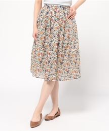 earth music&ecology | 【2016Summer】【Liberty Print】ミモレ丈ギャザースカート(スカート)