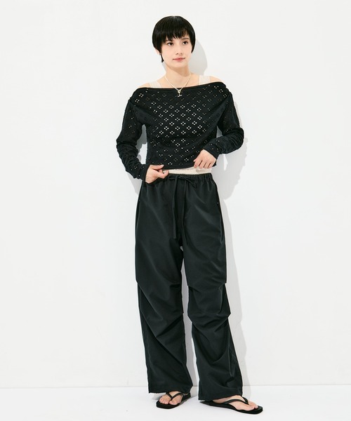 RhodolirioN（ロドリリオン）の「[RhodolirioN/ロドリリオン]Two-Ways Spencer Basque Shirt - Cutwork（Tシャツ/カットソー・レディース・ブラック/ホワイト・FREE）」の15枚目の写真