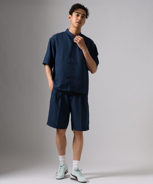 BAYFLOW（ベイフロー）の「[通気性◎タック入り]リラックスリネンライクショーツ[セットアップ可]（その他パンツ・メンズ・ネイビー/その他1/ベージュ・MEDIUM/LARGE）」の18枚目の写真