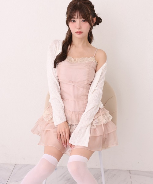 one after another NICE CLAUP(ワンアフターアナザーナイスクラップ)の「ドロストチュニック(ワンピース・レディース・ホワイト系その他/ブラック/ピンクベージュ・FREE)」の4枚目の写真