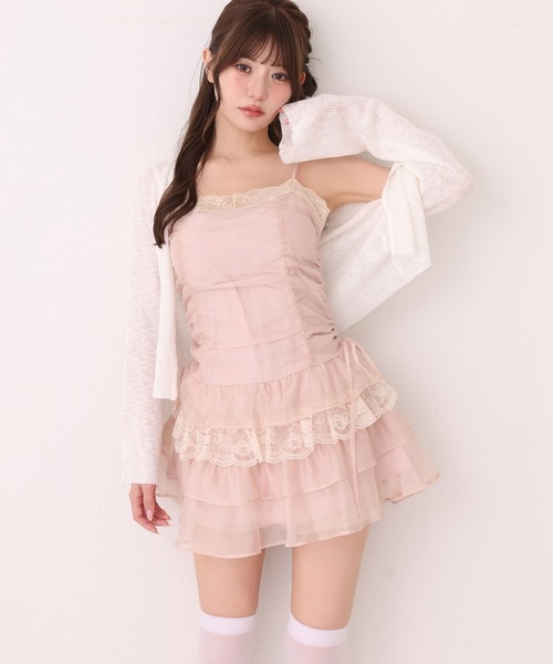 one after another NICE CLAUP(ワンアフターアナザーナイスクラップ)の「ドロストチュニック(ワンピース・レディース・ホワイト系その他/ブラック/ピンクベージュ・FREE)」の6枚目の写真
