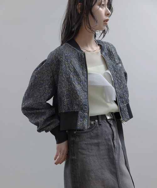 Eimee Law（エイミーロウ）の「フラワージャガード リバーシブルブルゾン（ブルゾン・レディース・ライトピンク/ブラック/ブルー・FREE）」の18枚目の写真