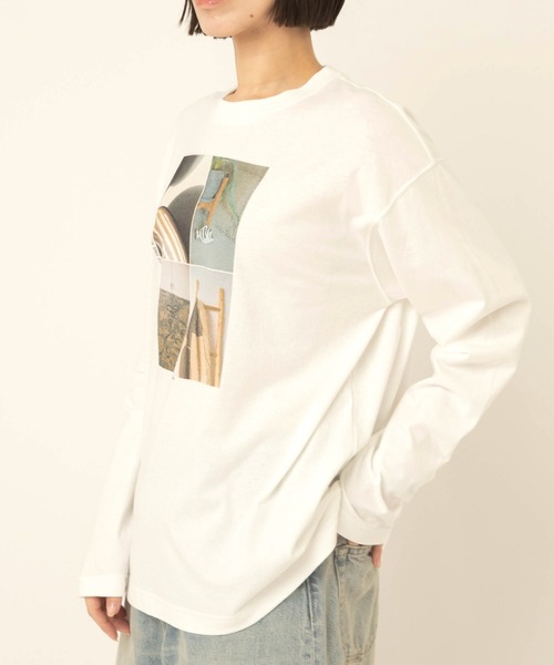 RNA-N(アールエヌエーエヌ)の「M2732 gallery photo print T(Tシャツ/カットソー・レディース・チャコール/オフホワイト/ブラウン・FREE)」の22枚目の写真