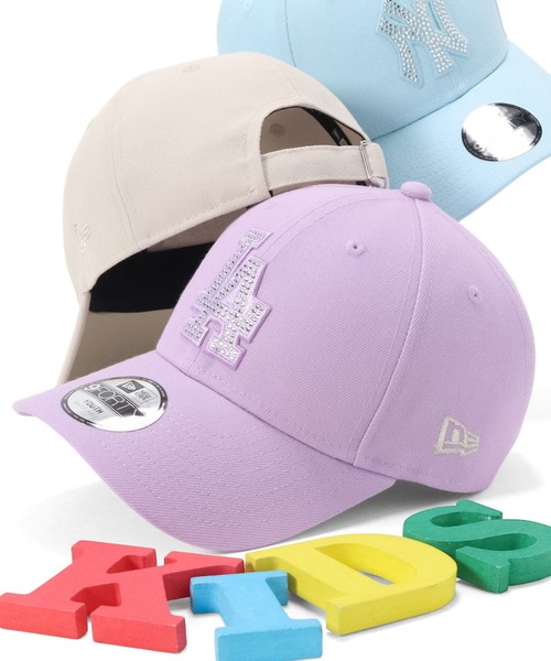 NEW ERA(ニューエラ)の「ニューエラキッズキャップ Youth9FORTY ラインストーンMLB ONSPOTZ別注(キャップ・キッズ・パープル/ストーン/ピンク/ブルー・52-56cm)」の3枚目の写真