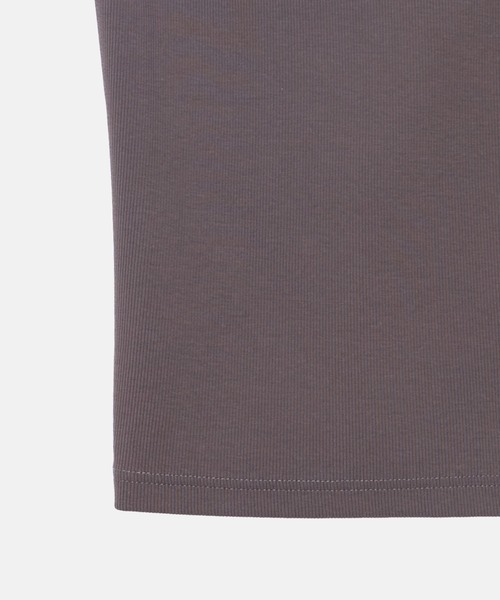 LE CIEL BLEU(ルシェルブルー)の「コントラストトリムリブタンク / Contrast Trim Rib Tank(Tシャツ/カットソー・レディース・ブルー/オフホワイト/ブラウン・36)」の7枚目の写真