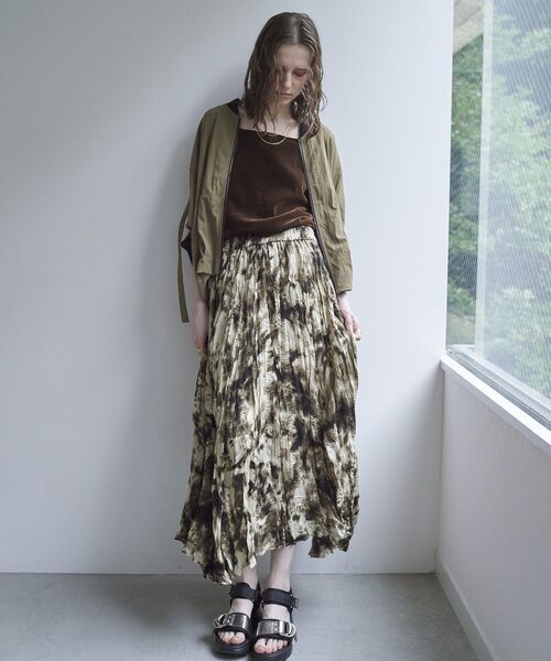 Editt by YECCA VECCA(エディットバイイェッカヴェッカ)の「【適ON】COOL5分袖MA-1【セットアップ対応】(ブルゾン・レディース・ブラック/チャコールグレー/カーキ・FREE)」の9枚目の写真