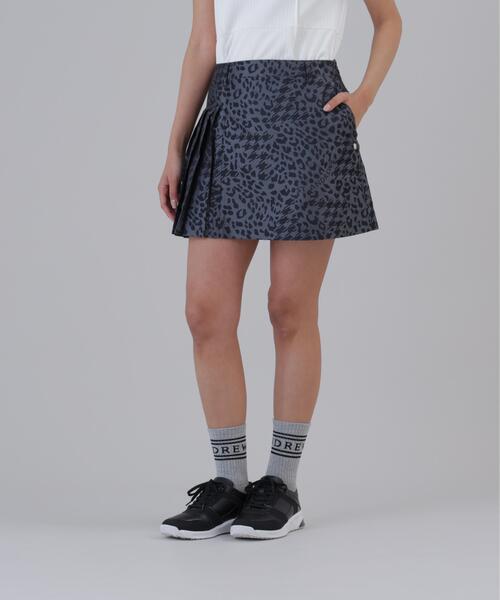 St ANDREWS(セントアンドリュース)の「【St ANDREWS】千鳥レオパードジャガードスカート (WOMENS)(スカート・レディース・ブラック・M)」の1枚目の写真