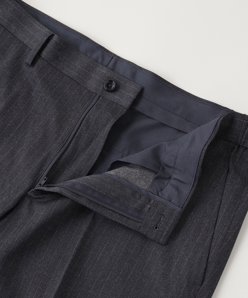 B.C STOCK(ベーセーストック)の「ICE JET ストライプ ストレッチパンツ(スラックス・メンズ・チャコールグレー/ネイビー・MEDIUM/X-LARGE/SMALL/LARGE)」の6枚目の写真