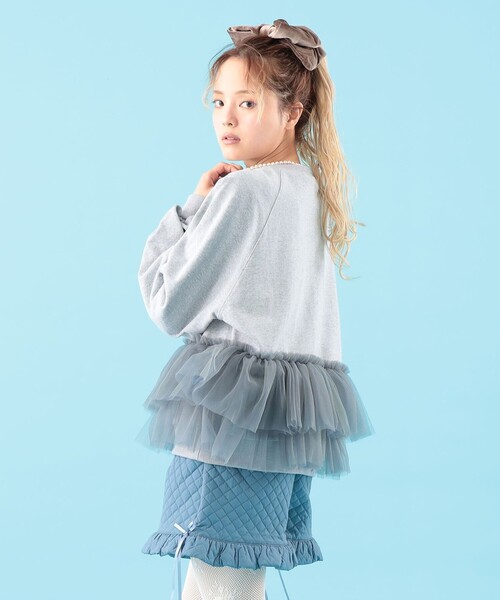 CAROLINA GLASER(カロリナ グレイサー)の「チュール フリル スウェット(スウェット・レディース・ピンク/グレー・ONE SIZE)」の6枚目の写真