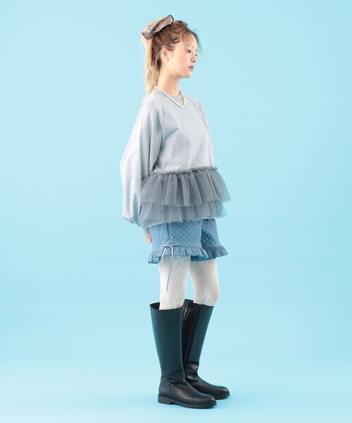 CAROLINA GLASER(カロリナ グレイサー)の「チュール フリル スウェット(スウェット・レディース・ピンク/グレー・ONE SIZE)」の8枚目の写真
