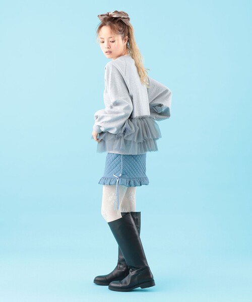 CAROLINA GLASER(カロリナ グレイサー)の「チュール フリル スウェット(スウェット・レディース・ピンク/グレー・ONE SIZE)」の9枚目の写真
